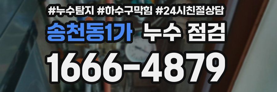 송천동1가 누수 점검