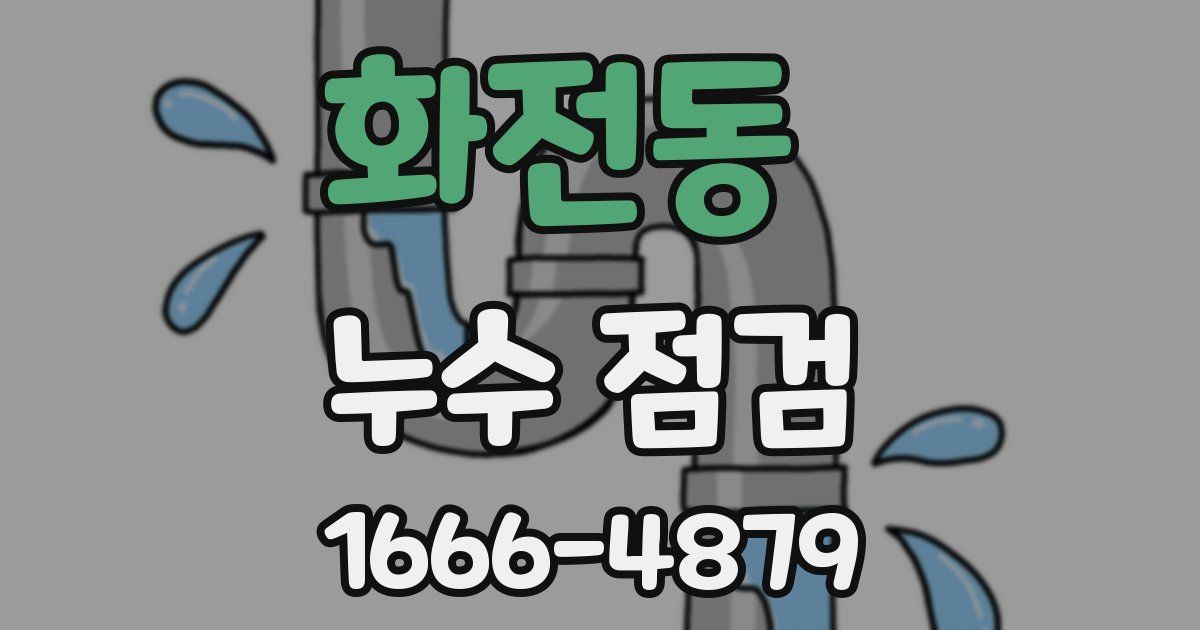 화전동 누수 점검