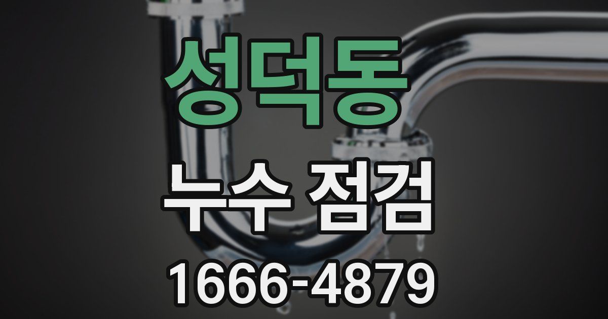 성덕동 누수 점검