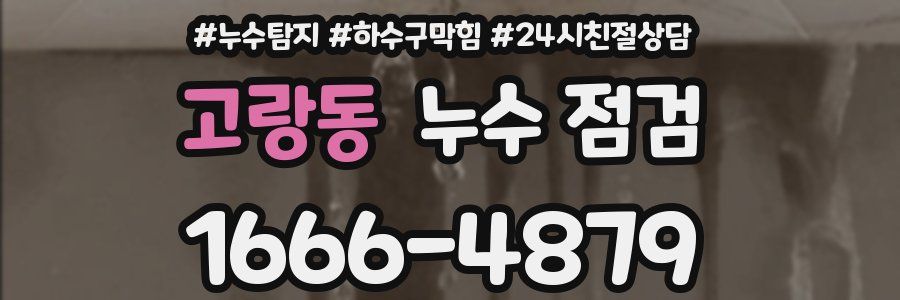 고랑동 누수 점검