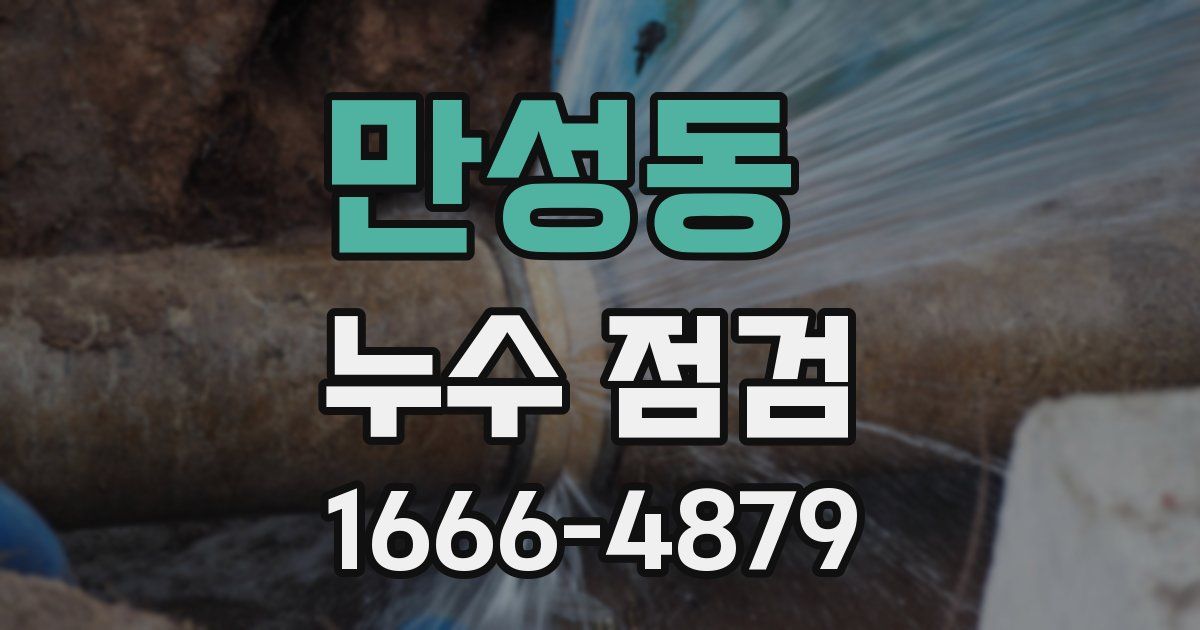 만성동 누수 점검