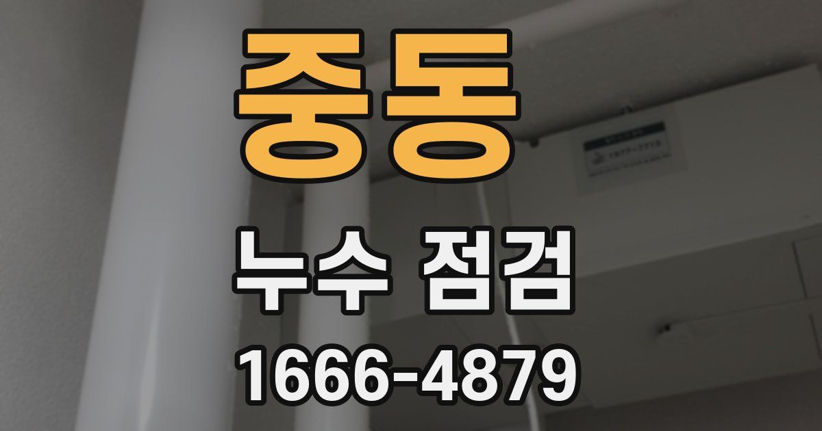중동 누수 점검