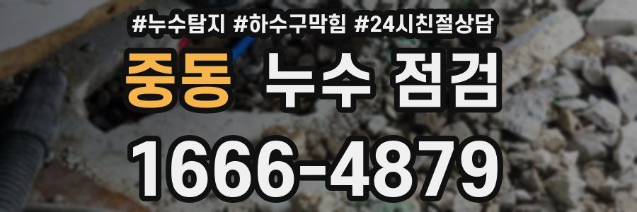 중동 누수 점검