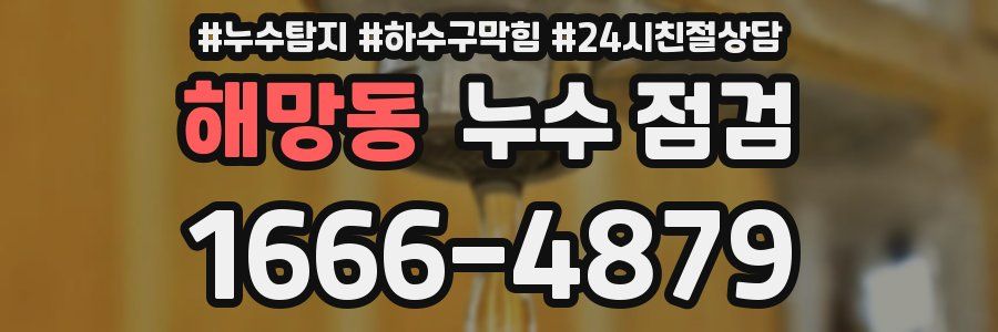 해망동 누수 점검