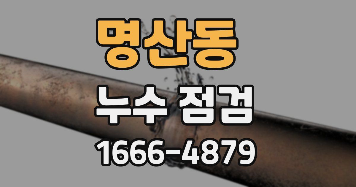 명산동 누수 점검