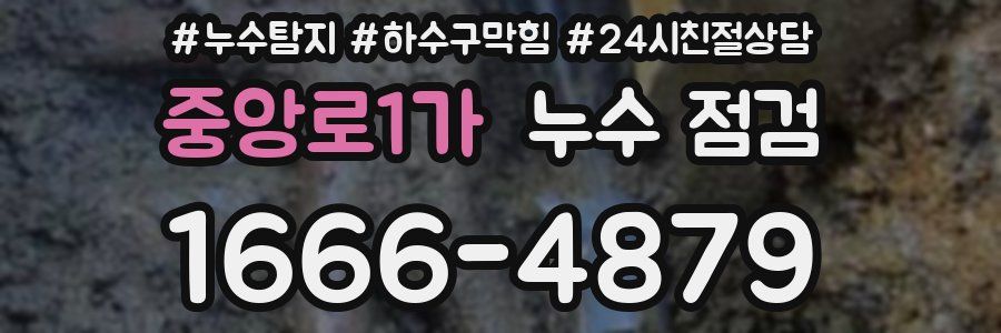 중앙로1가 누수 점검