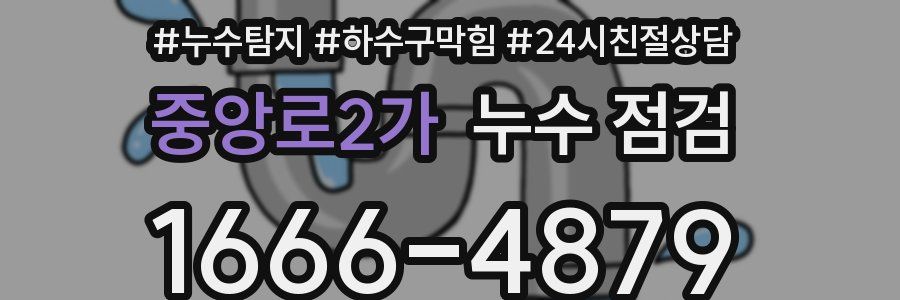 중앙로2가 누수 점검