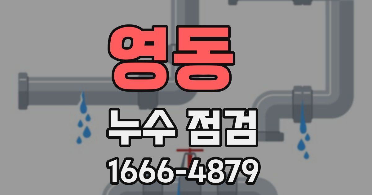 영동 누수 점검