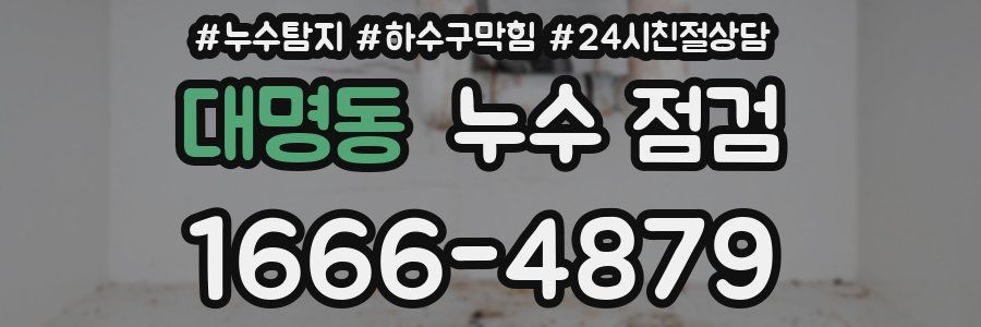 대명동 누수 점검