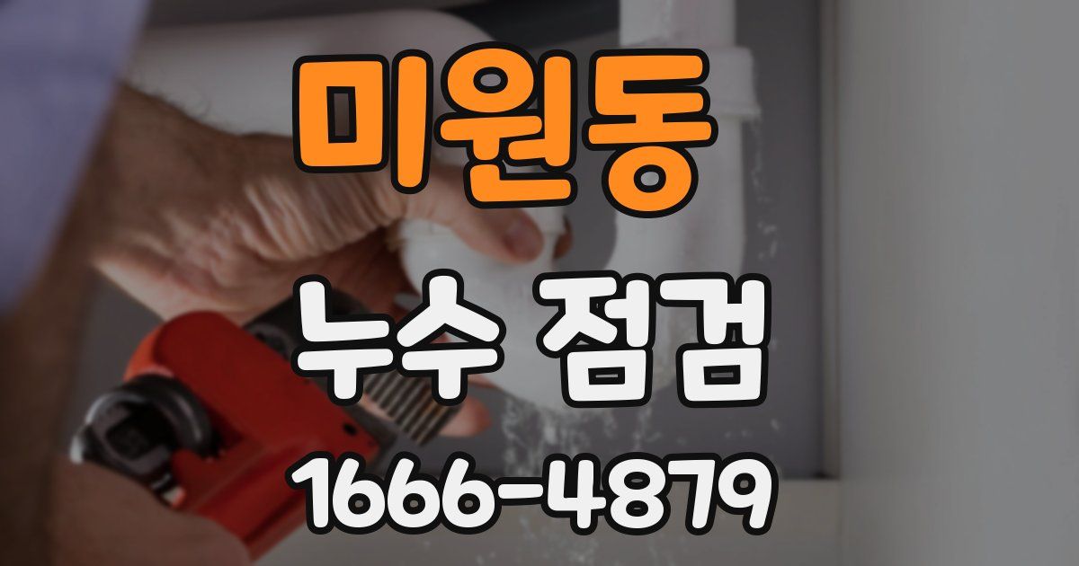미원동 누수 점검