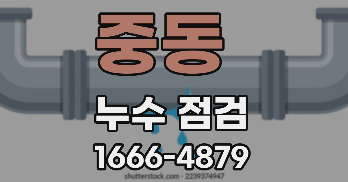 중동 누수 점검