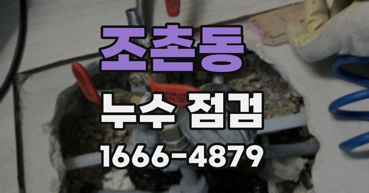 조촌동 누수 점검