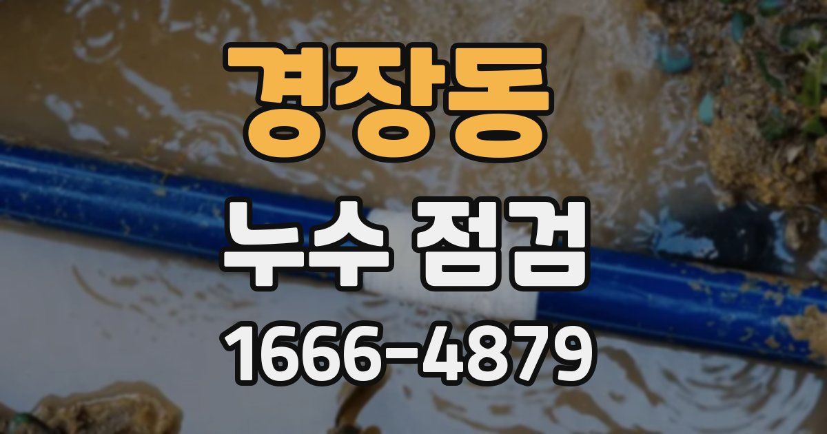 경장동 누수 점검
