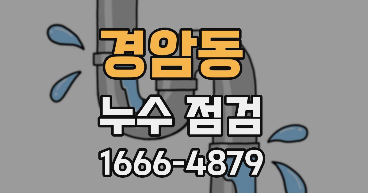 경암동 누수 점검