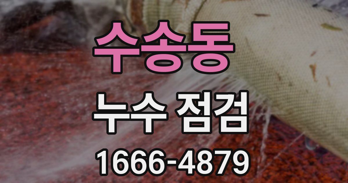 수송동 누수 점검