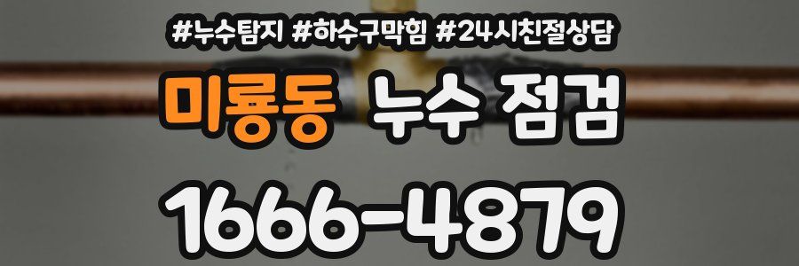 미룡동 누수 점검