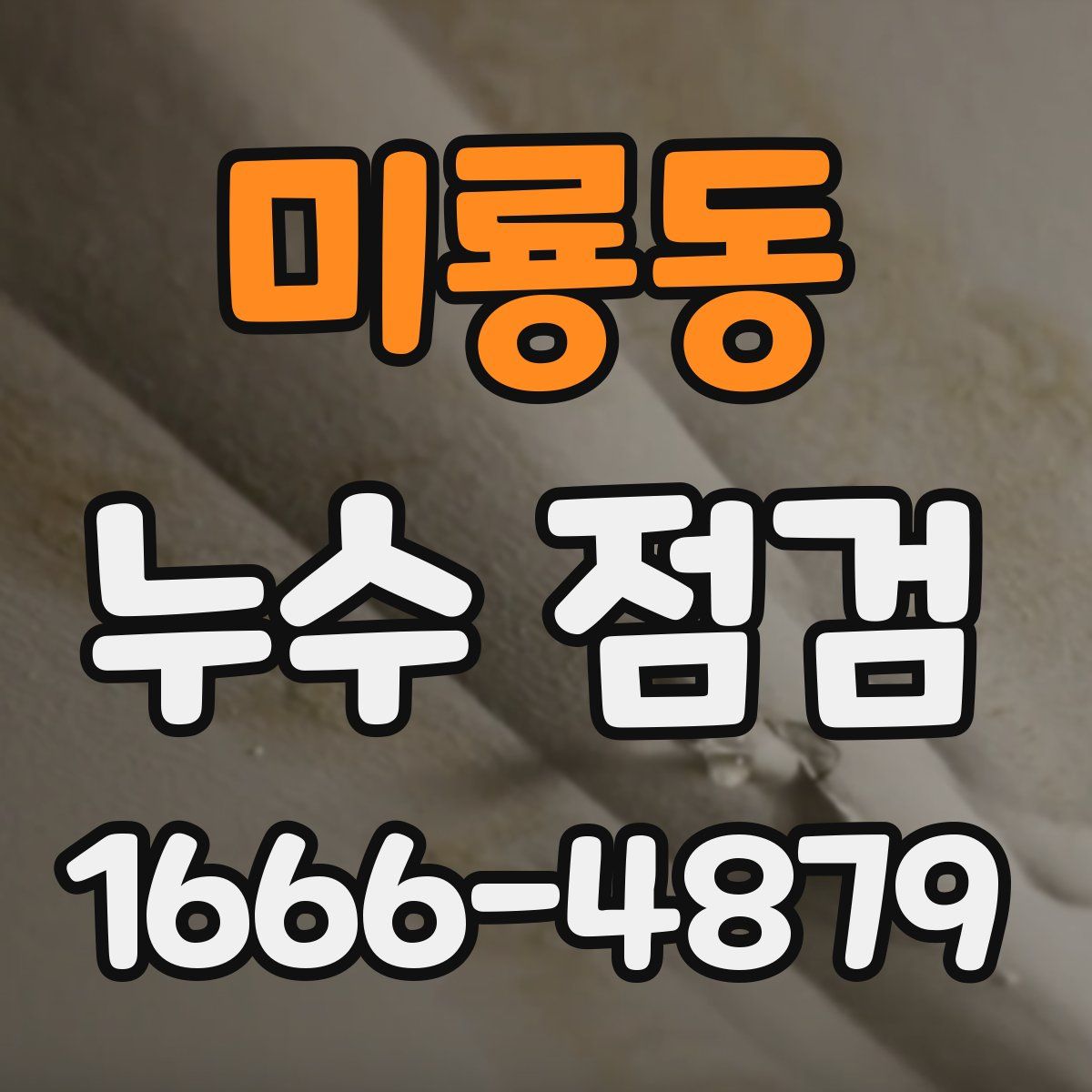 미룡동 누수 점검