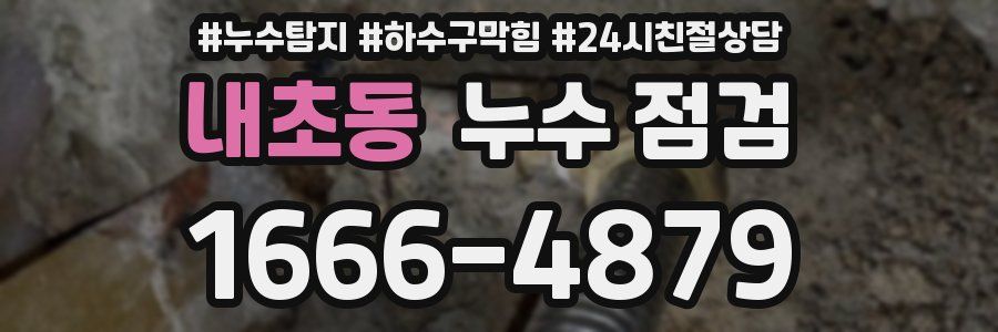 내초동 누수 점검