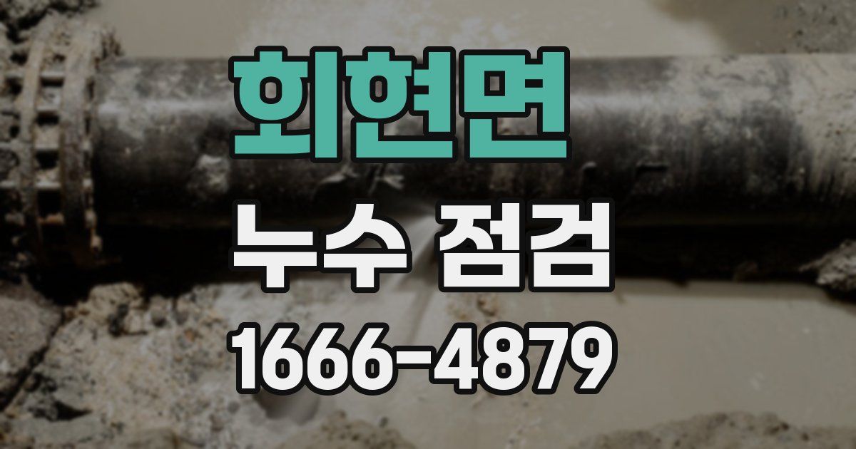 회현면 누수 점검