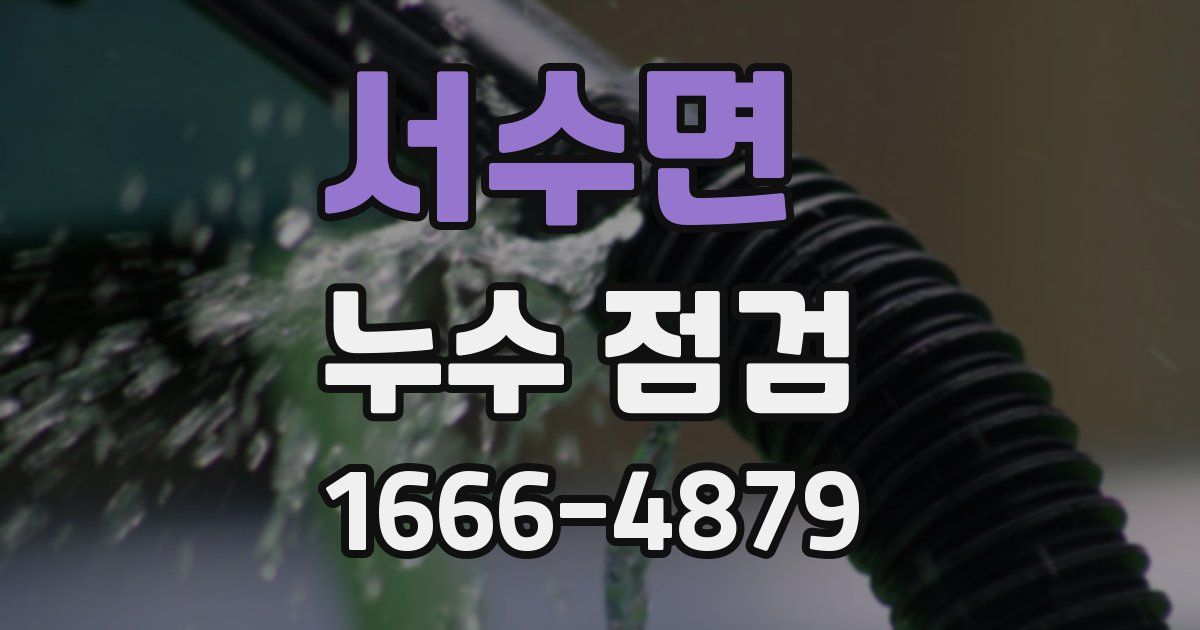 서수면 누수 점검