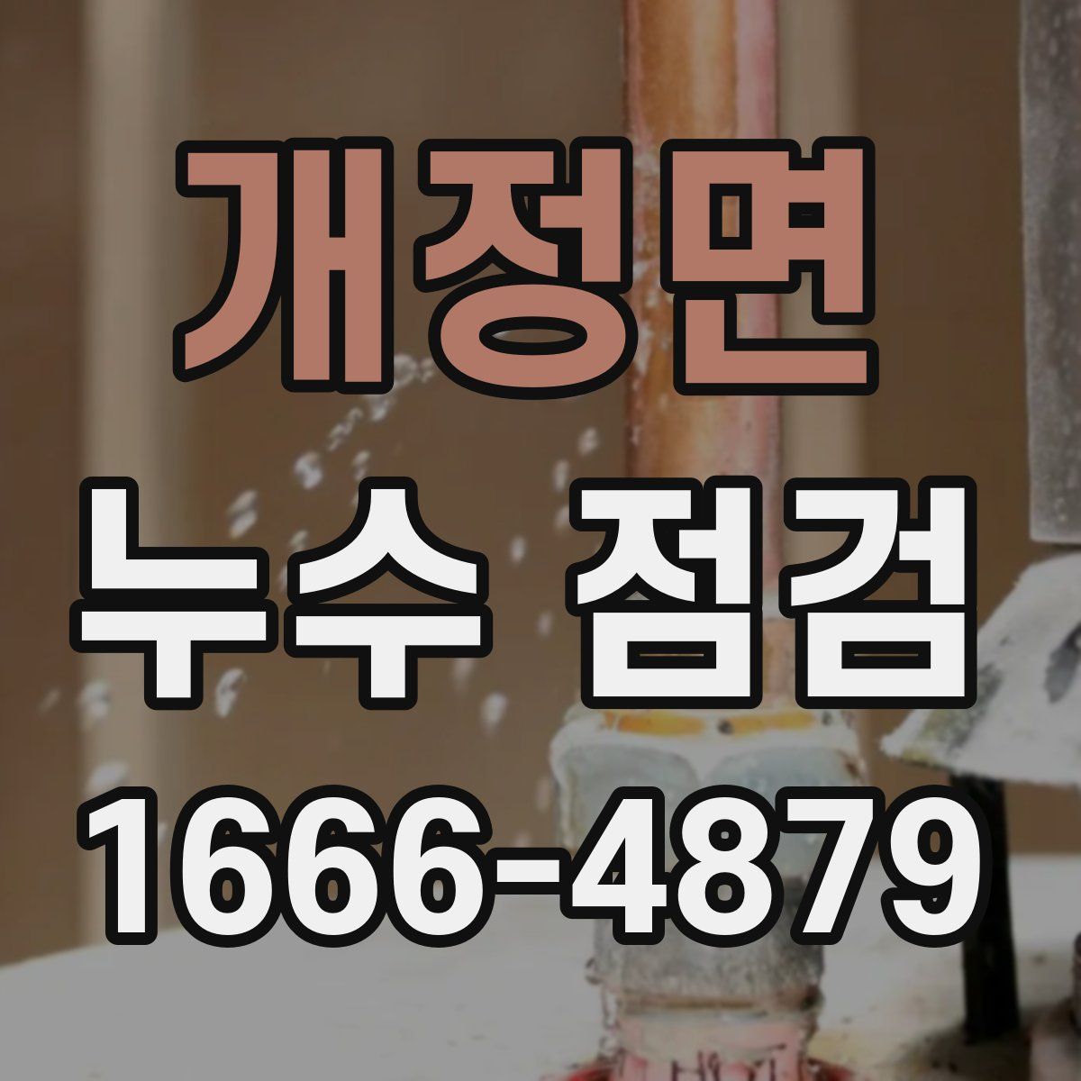 개정면 누수 점검