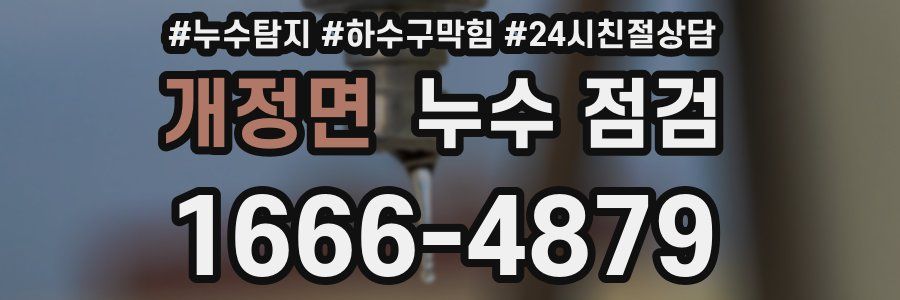 개정면 누수 점검
