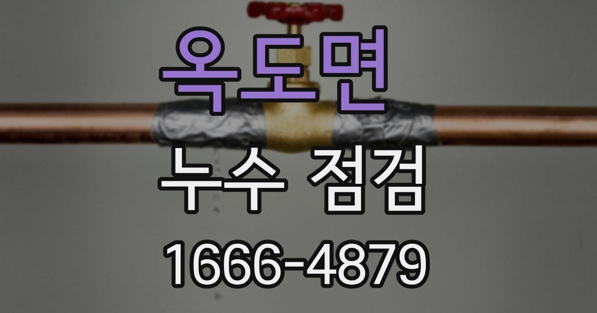 옥도면 누수 점검
