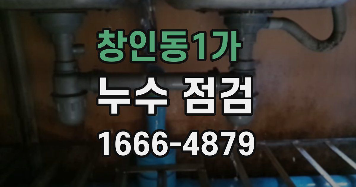창인동1가 누수 점검