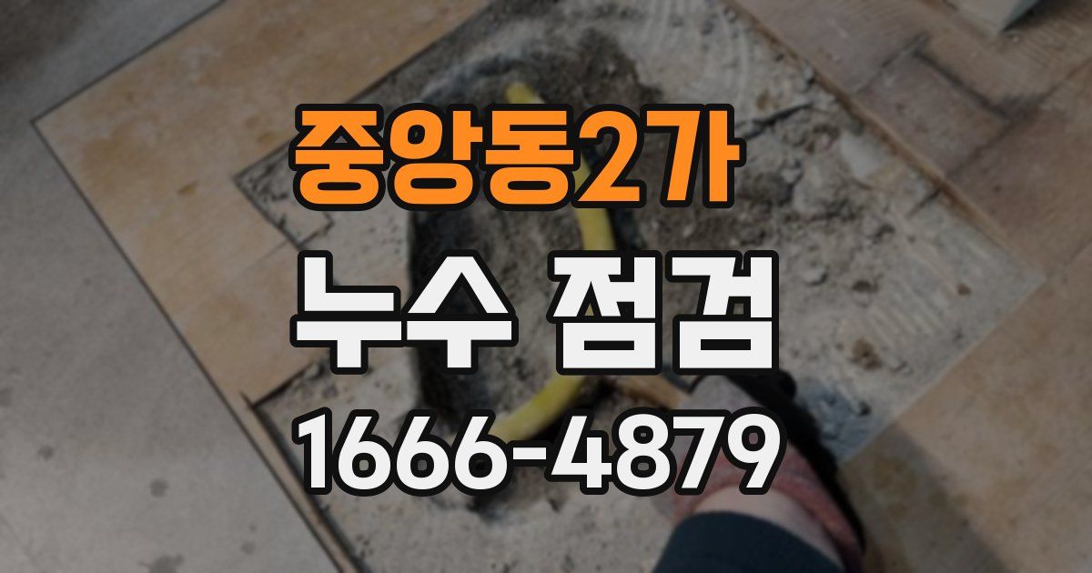 중앙동2가 누수 점검