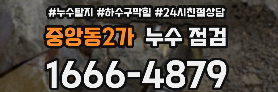 중앙동2가 누수 점검