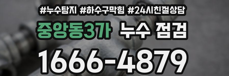 중앙동3가 누수 점검