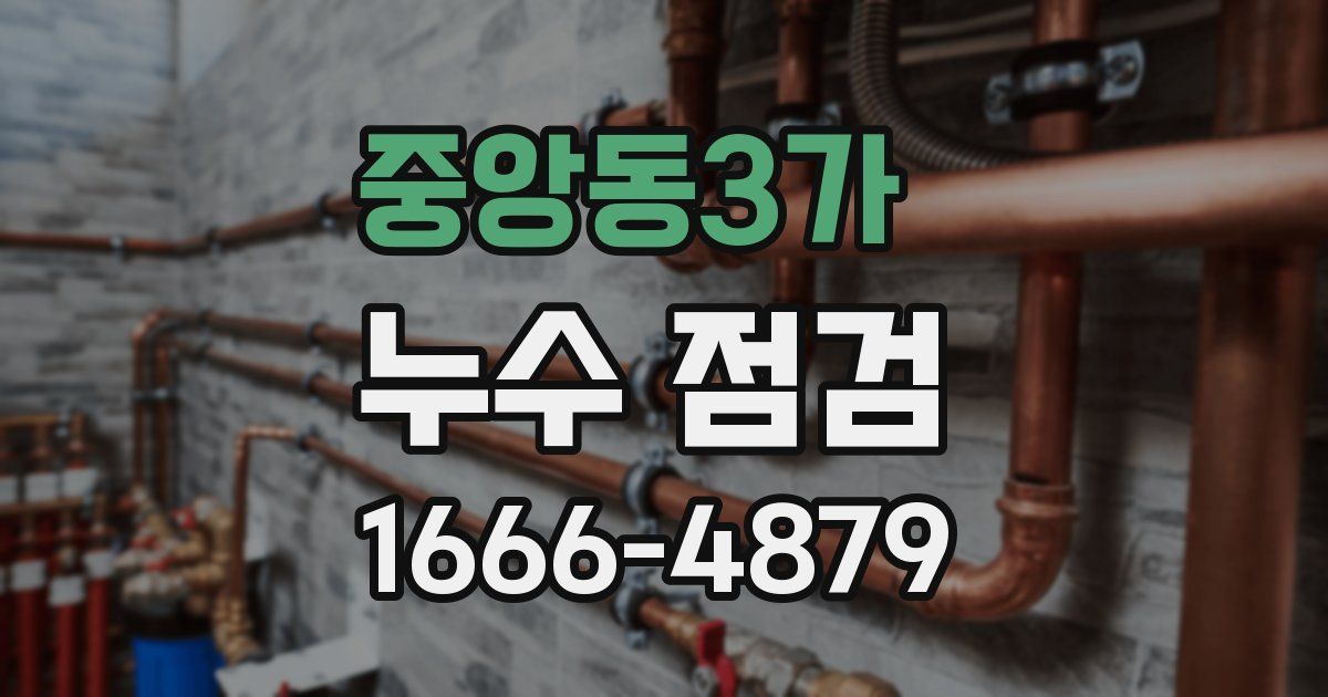 중앙동3가 누수 점검
