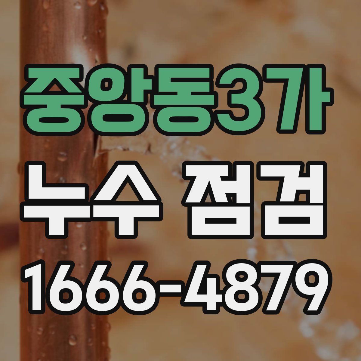 중앙동3가 누수 점검