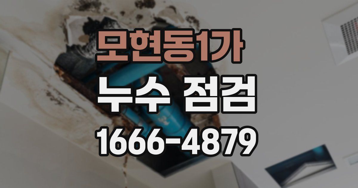 모현동1가 누수 점검