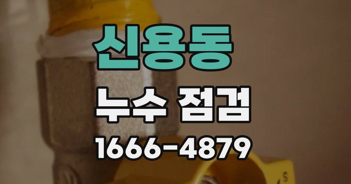 신용동 누수 점검