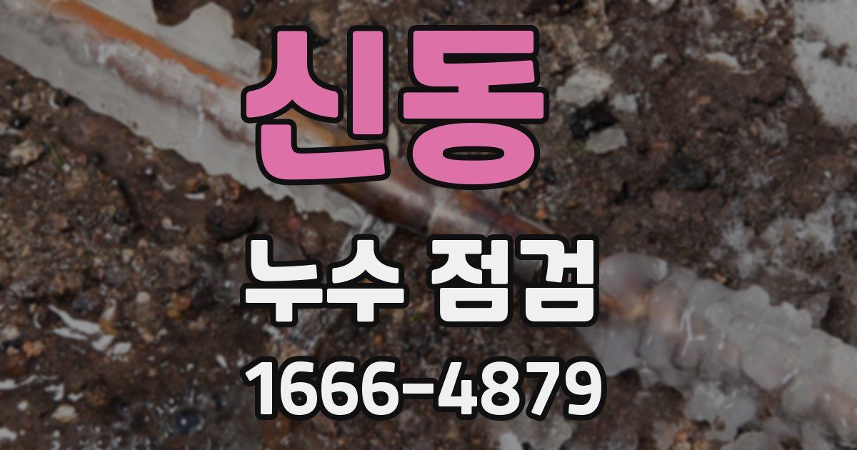 신동 누수 점검