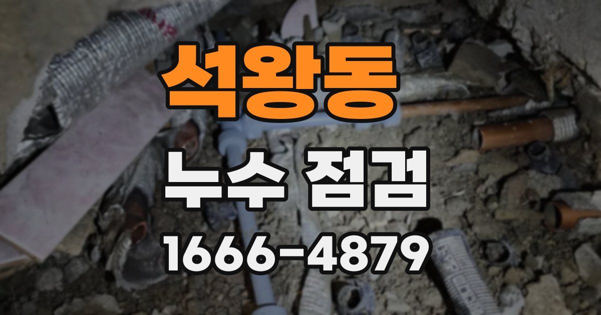석왕동 누수 점검
