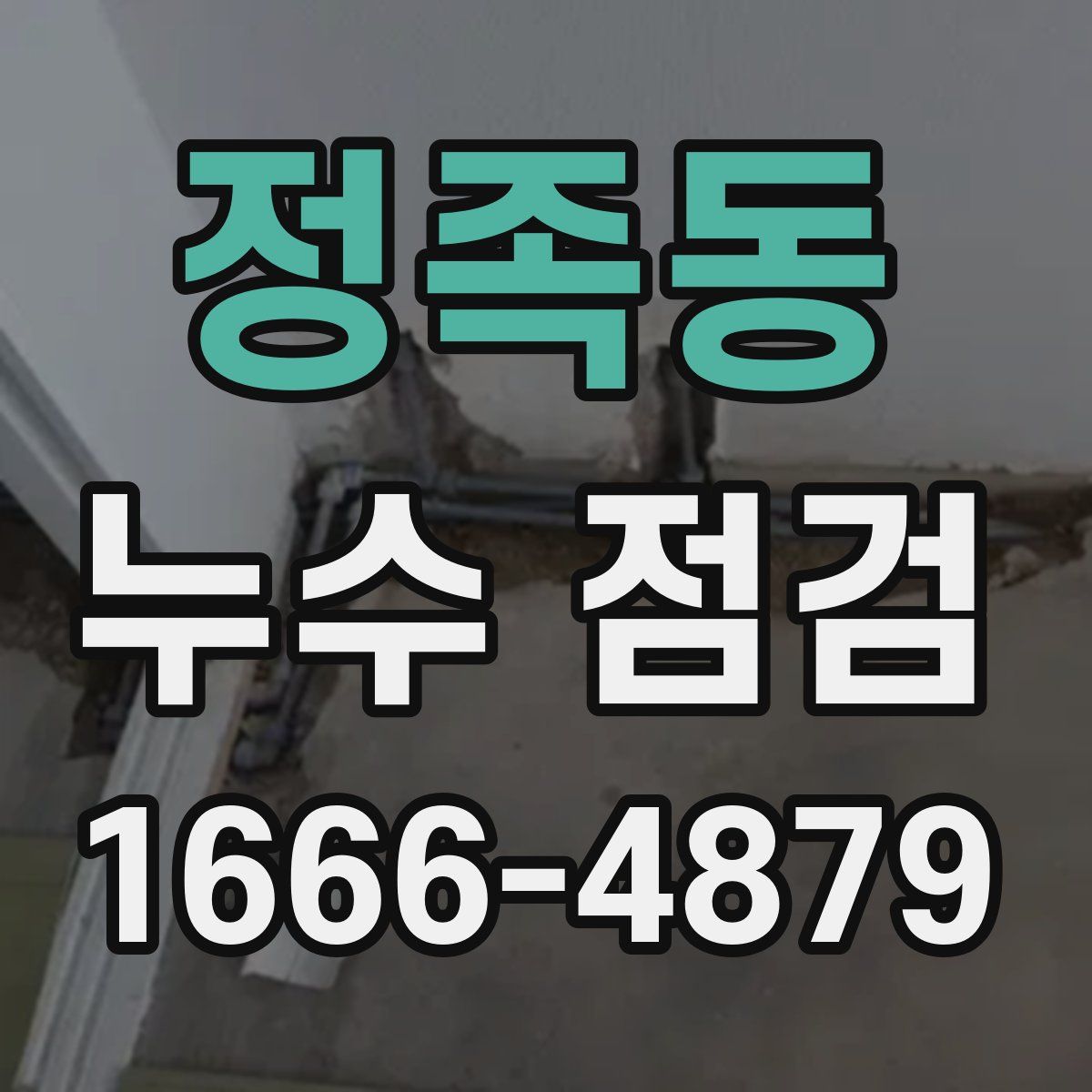 정족동 누수 점검