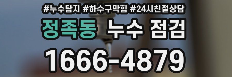 정족동 누수 점검