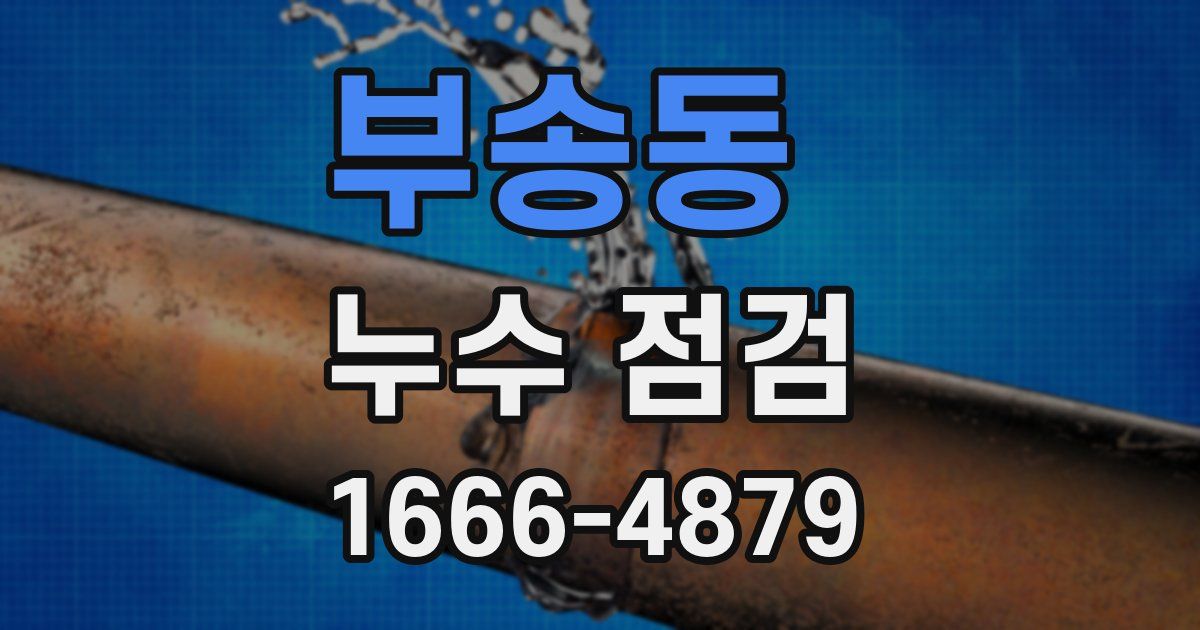 부송동 누수 점검