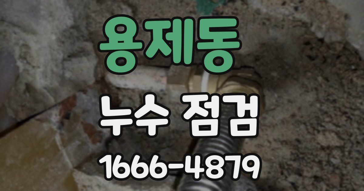 용제동 누수 점검