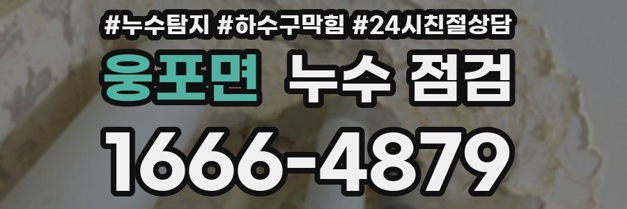 웅포면 누수 점검