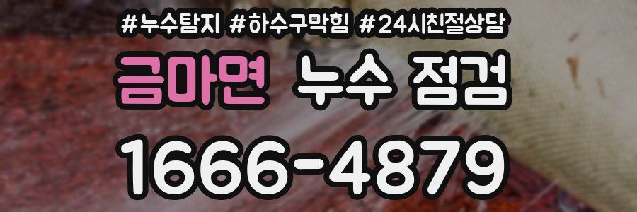 금마면 누수 점검