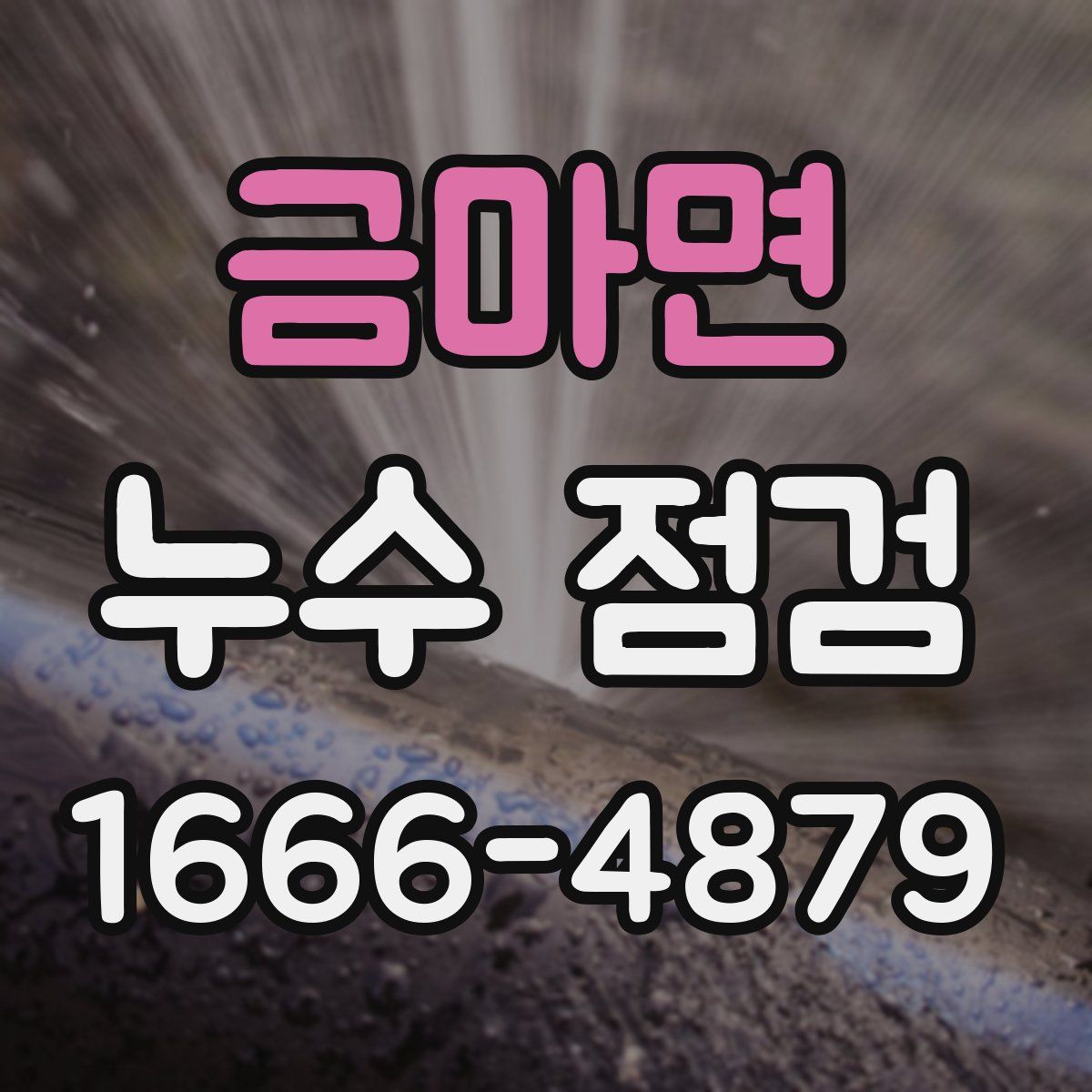 금마면 누수 점검