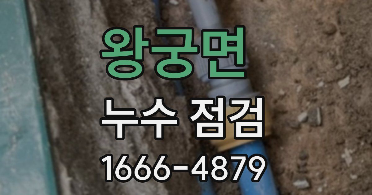 왕궁면 누수 점검