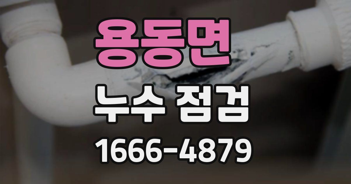 용동면 누수 점검
