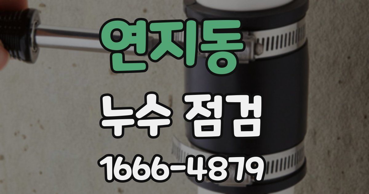 연지동 누수 점검