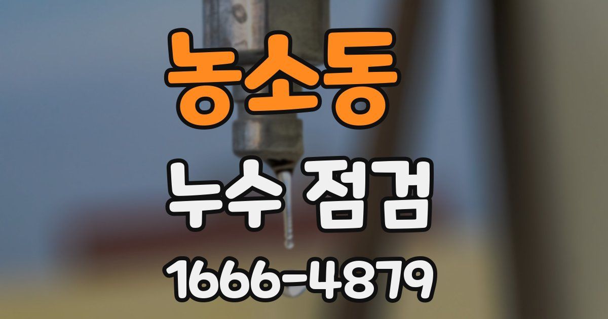 농소동 누수 점검