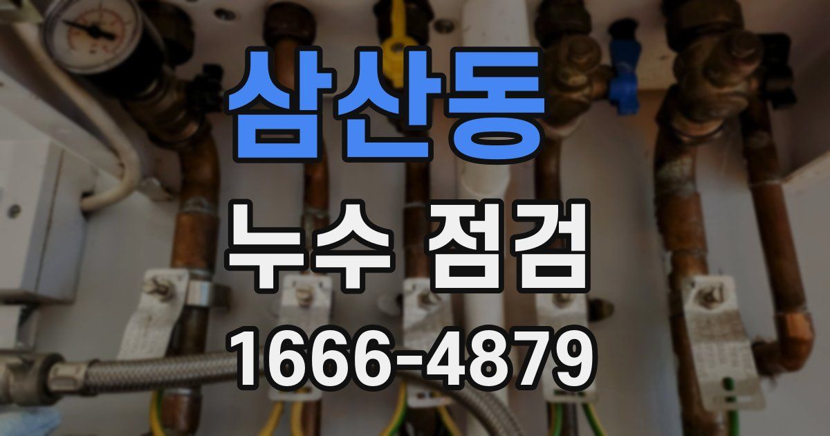 삼산동 누수 점검