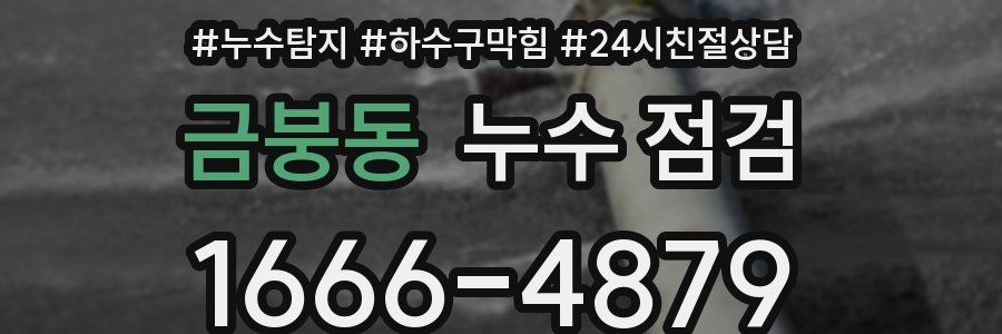 금붕동 누수 점검